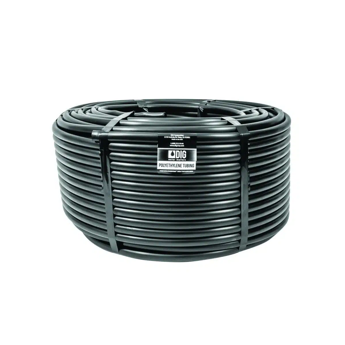 DIG ½" Poly Drip Irrigation Black Tubing (.710 OD) - Image 1