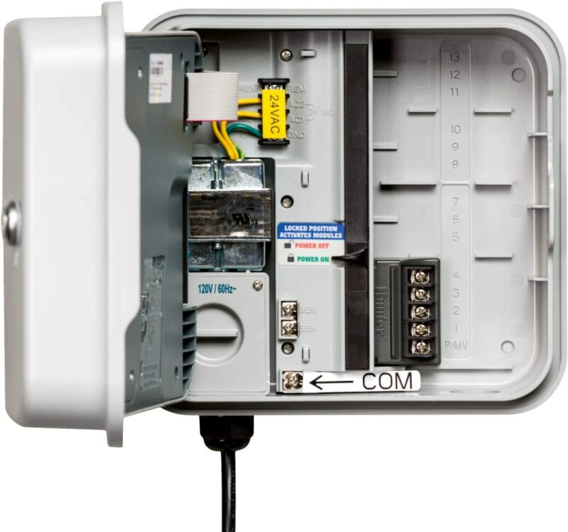 71Fw9bEablL._AC_SL1500_ Hunter Industries HPC400 Hydrawise HPC400 Base 4-Station Outdoor Irrigation Controller, Gray - Image 3