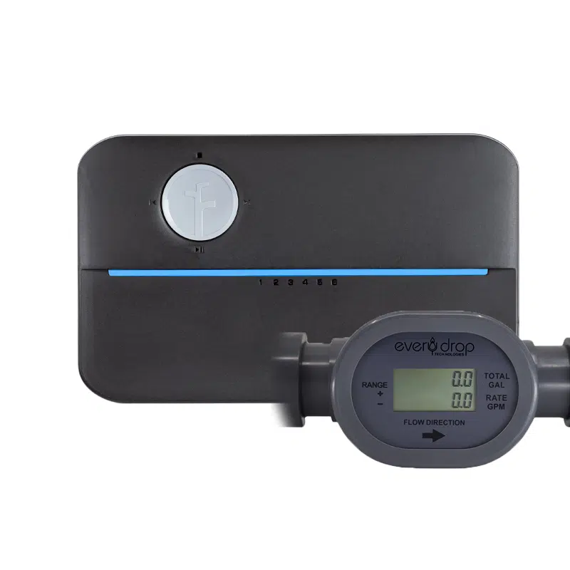 Rachio R3 6-Zone Indoor Pro Series Smart Wi-Fi Irrigation Controller with Rachio 1" Wired Flow Meter Sensor Bundle (6ZULWC-PRO) (1004-EX) - Image 1