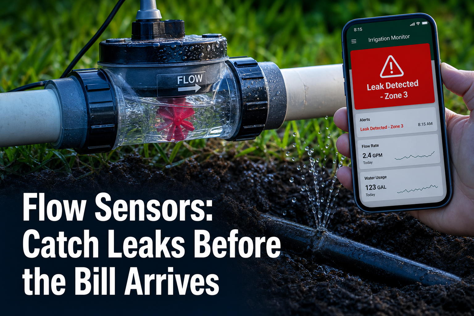 Rachio flow meter 1004-EX wired vs WM-1000 wireless irrigation sensor